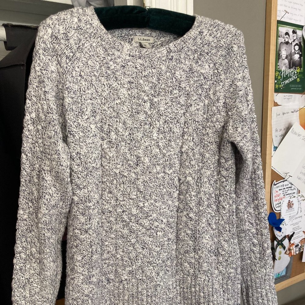 L.L. Bean Blue Knit Sailors Sweater, Women XS